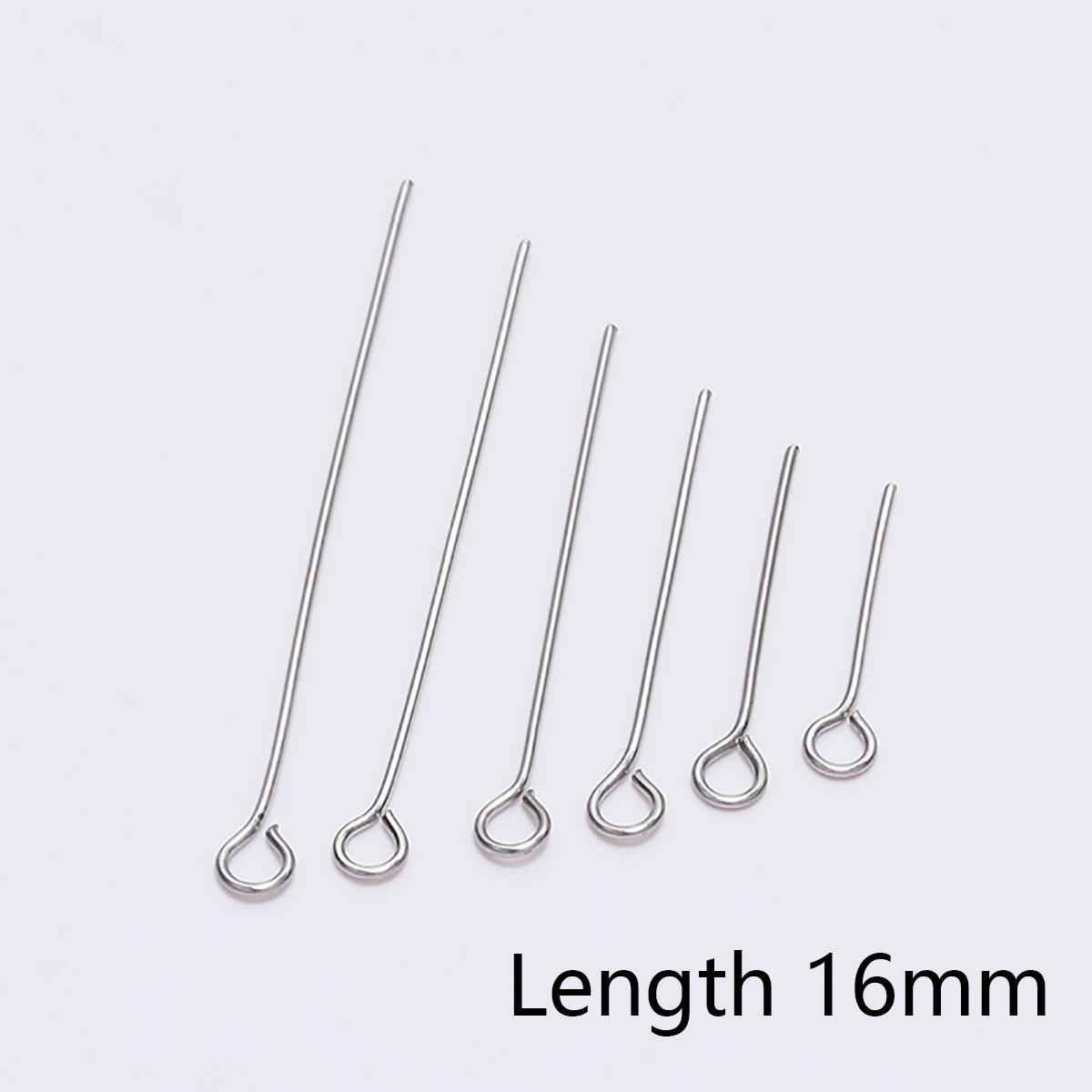 

100pcs/Pack Stainless Steel 15-70mm Silver Flat Head Pins For Handmade DIY Jewelry Making Headpin Findings Accessories