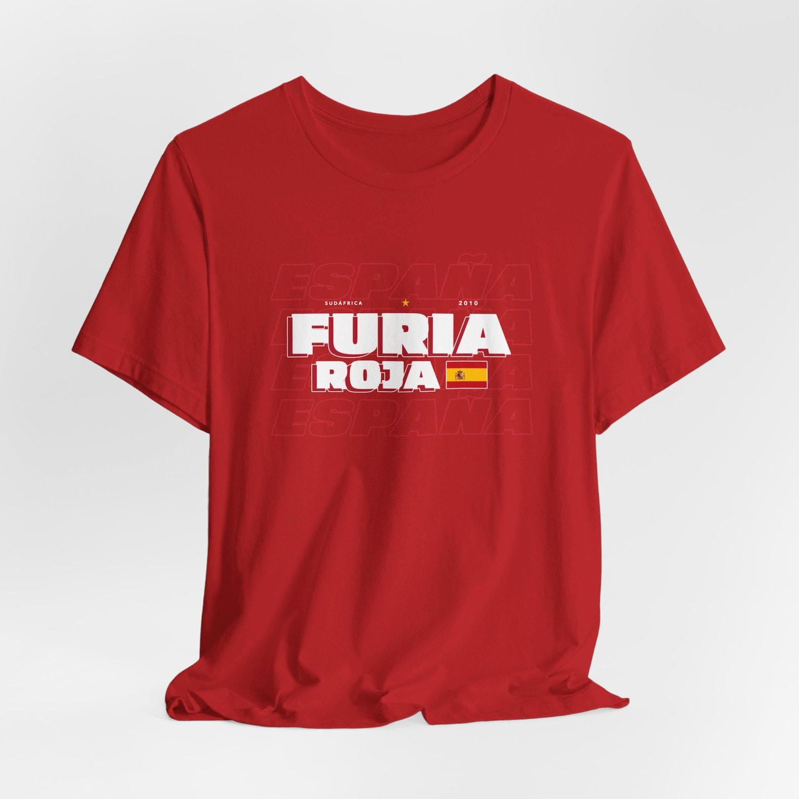 Spain Furia Roja Soccer Shirt: National Team Apparel 4XL