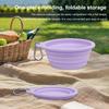 Foldable Pet Bowl Silicone Collapsible Dog Bowl Food Water Bowl Portable Pet Dish with Carabiner for Dogs And Cats Outdoor Walks Camping