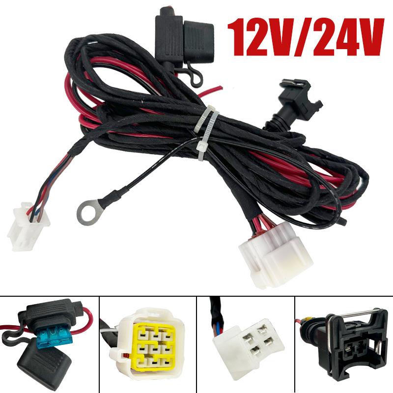 12V 24V Air Diesel Heater Main Wiring Harness Cable Square Adapter For Webasto Eberspacher Diesel Parking Heater 8 Lines 9 Hole