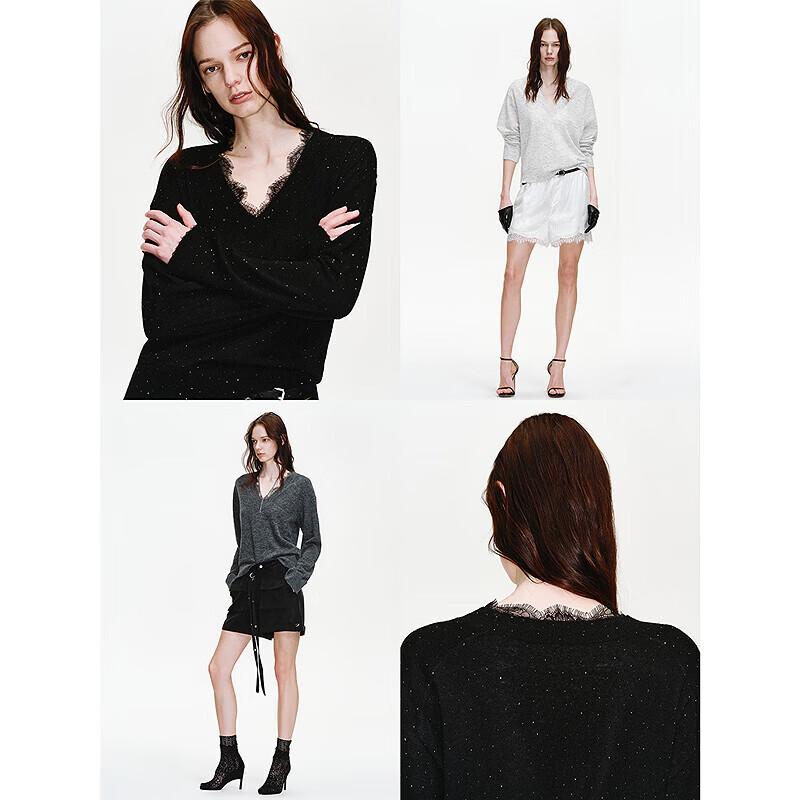 Women's Merino & Alpaca V-Neck Knit Sweater