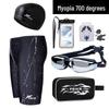 Men’s Quick-Drying Waterproof Swim Trunks with Shark Skin Cap & Goggles Set