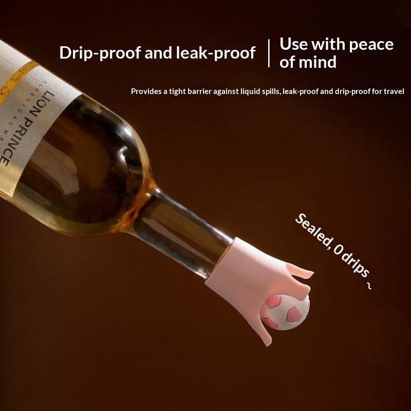 Silicone Soccer Wine Bottle Stopper Dust-Proof Flexible Wine Freshness-Preserving Stopper Durable Leak-Proof Wine Dust Plug Bar