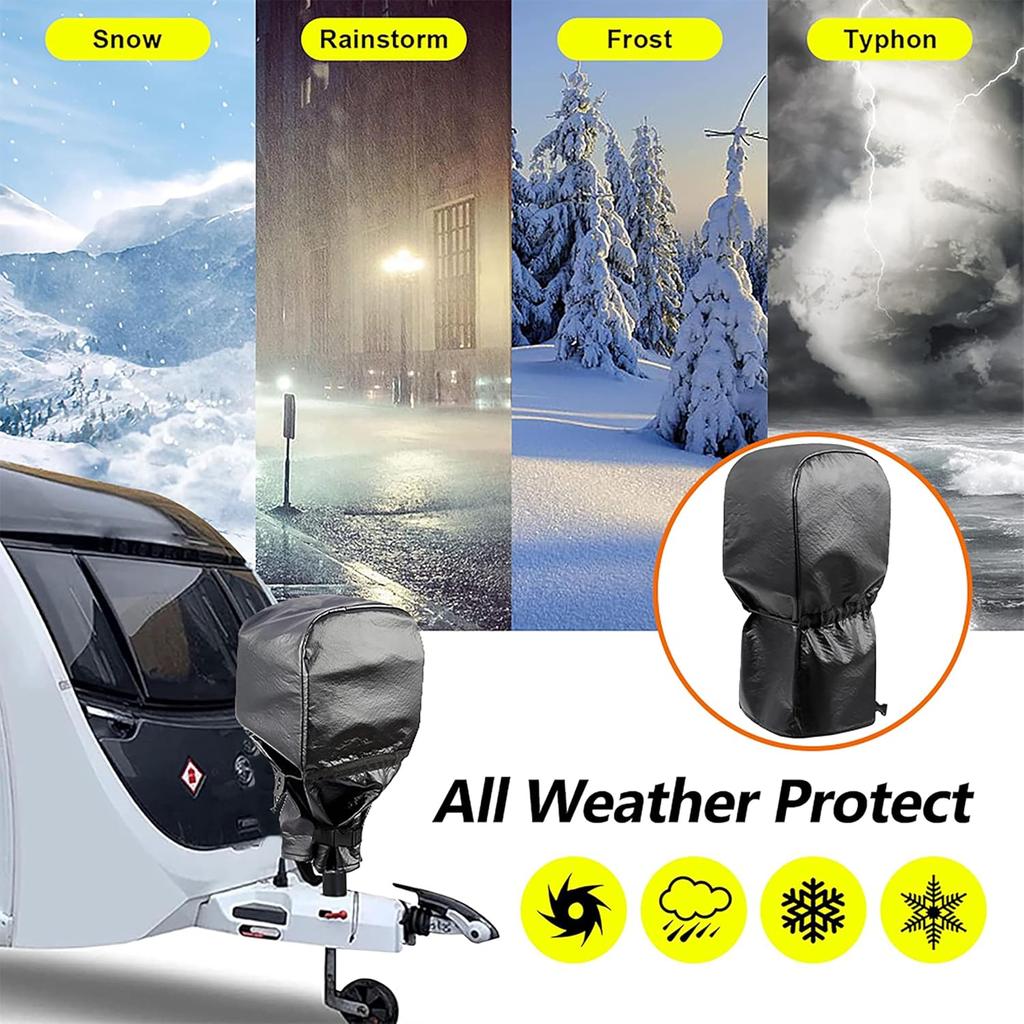 Waterproof Electric Tongue Jack Cover Oxford RV Universal Camper Power Trailer Jack Protector RV Parts RV Accessories,10Lx5Wx18H