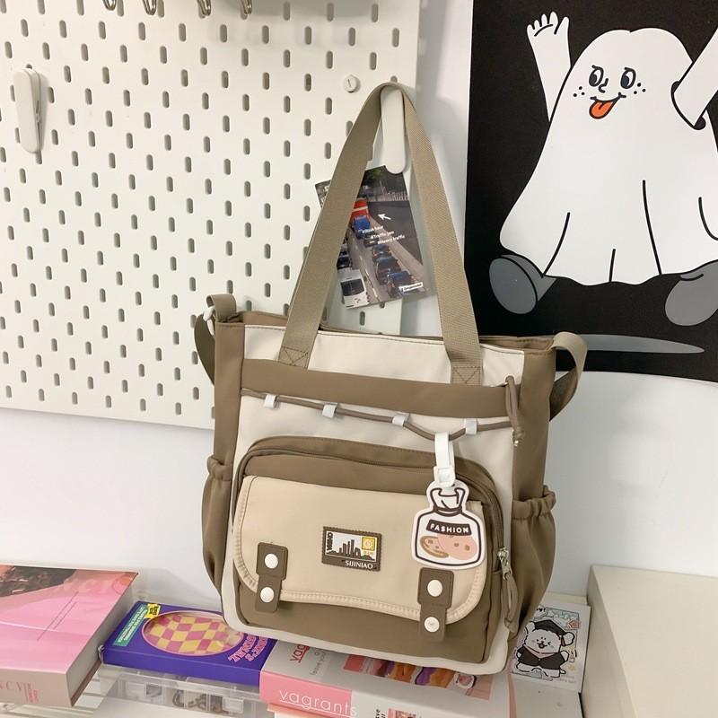 Fashion Color Collision Large Capacity Student Backpack For School Travel And