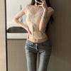 Summer Women's T-shirt Lace Sexy Tank Vest Women's Fashion Slim Fit Without Steel Ring Top Elegant Lace Women's Top