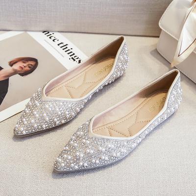 Sapatos Rasteirinhas Femininas Mocassins com Strass Sapatos Planos de Bico Fino Calçados Casuais Femininos Slip-on Sapatilhas Calçados Náuticos 2026