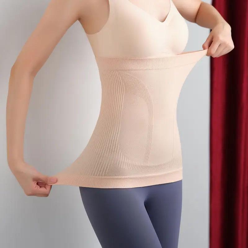 Women's Seamless Waist Trainer Trimmer Belt - Breathable Tummy Control Compression Wrap Cincher with Back Support