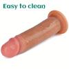 Realistic 7.8 Inch Brown Silicone Dildo with Suction Cup – Soft Lifelike Texture, Portable Adult Sex Toy for Women, Men & Couples