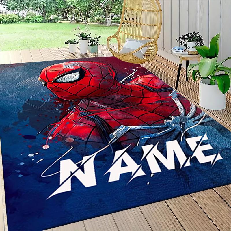 Custom Name "Spiderman Urban Adventure" Carpet Rug Customizable Soft Washable Anti-Slip Home Living Room Sofa Mats Personalized Rug. 09096