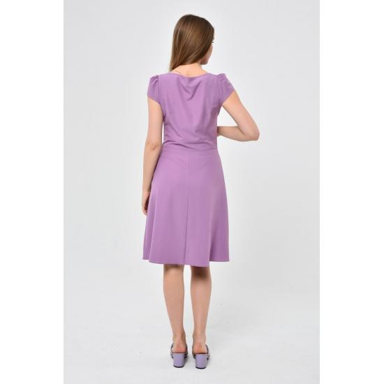 Women's Summer Pleat Detailed Short Sleeve Mini Dress