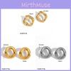 Geometric Stainless Steel Hoop Earrings For Women Trendy Minimalist Jewelry For Work And Outings