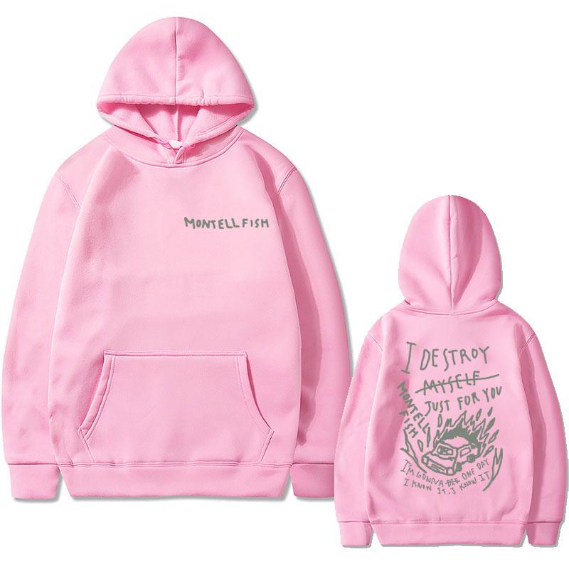 Montell Fish Printed Hoodie Men's Oversized Hoodie High-quality Casual Fashion Hoodie