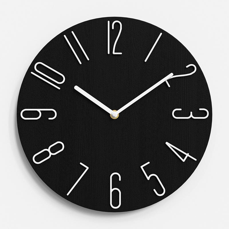Clocks Living Room Wall Clock Simple Wall Hanging Home Creative Clock Fashion Decorative Clock 12 Inches 30CM