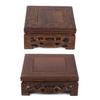 Retro Tea Tray Tea Table Delicate Small Square Teapot Base Vase Decoration Solid Wood Bonsai Pedestal Wooden Base Serving Tray