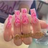 Fake Nails Press On Nail Rose Heart Wear Nail Art Finished Fake Nails Nail Art Patch Nail Film