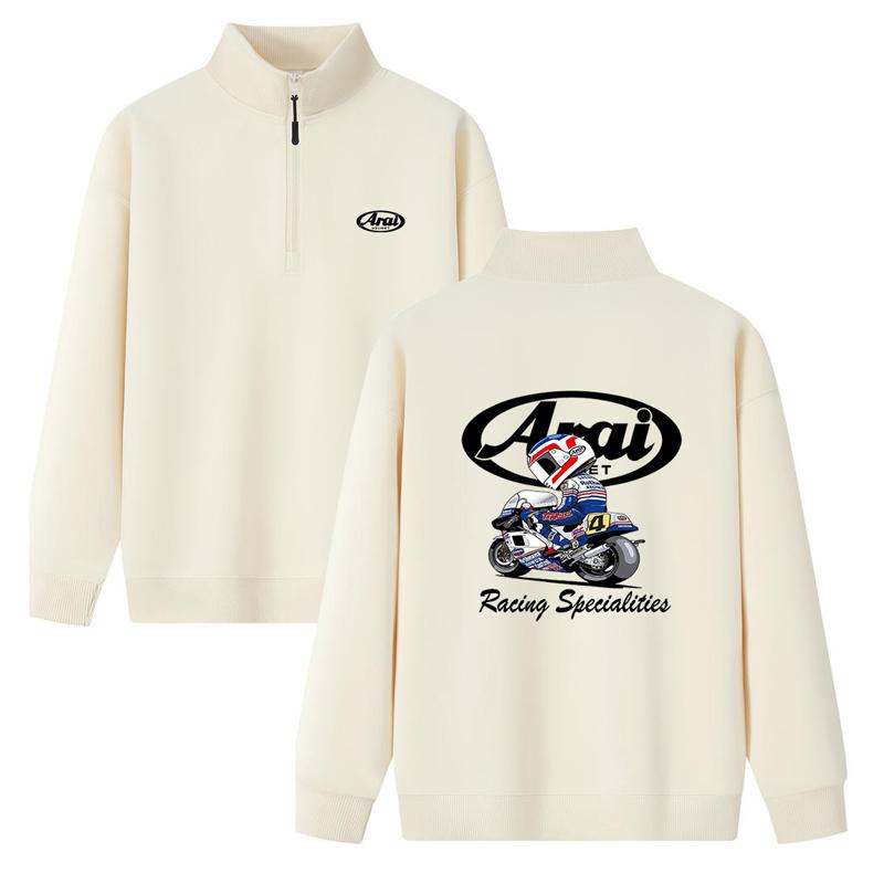 Arai Spring and Autumn Jacket Racing Half Zipper Hoodie