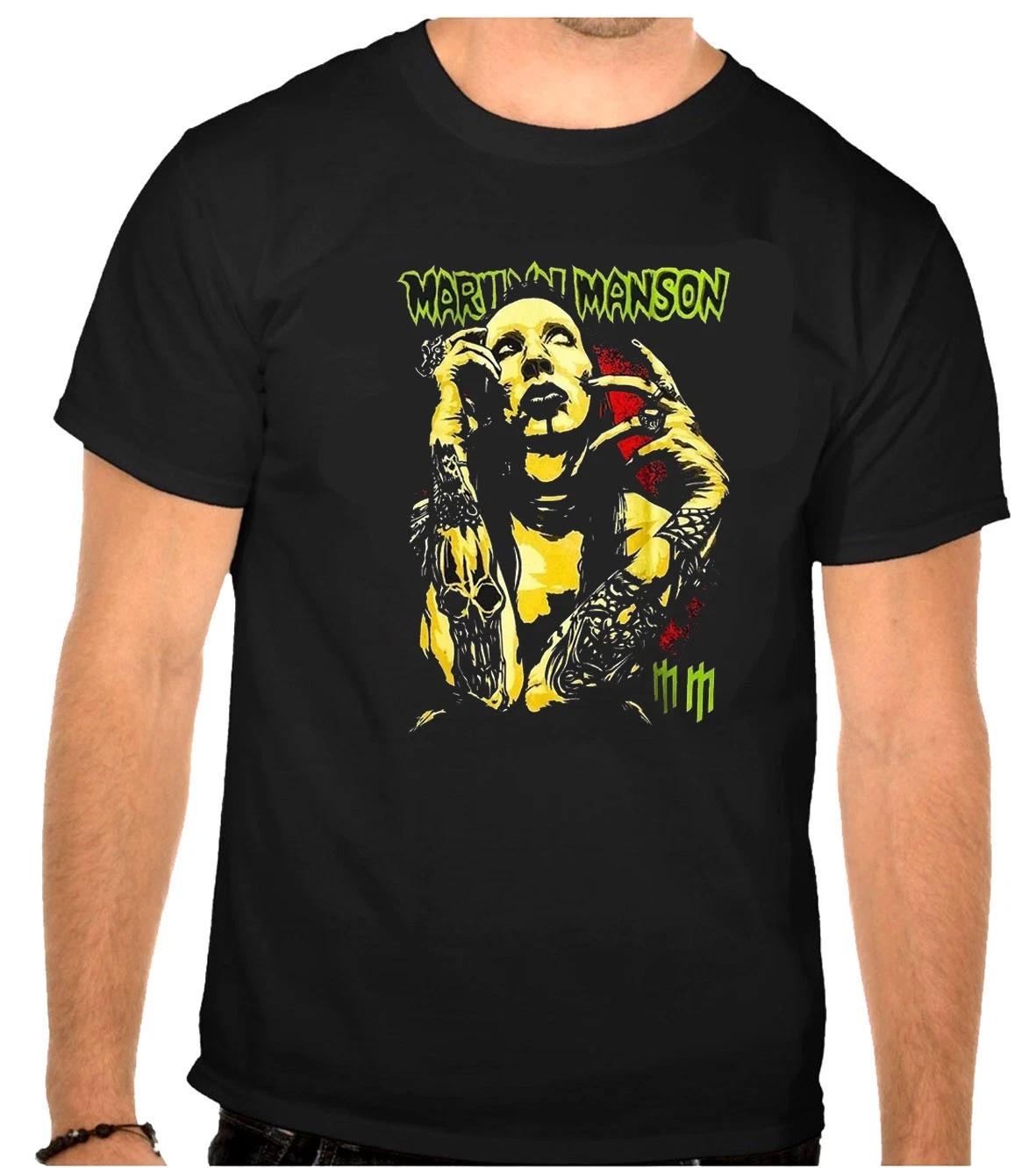 Marilyn Manson Rock Music Logo Black T-Shirt -1244 XXXL