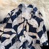 Unisex Vintage Cuban Collar Floral Shirt - Loose Fit, Hong Kong Style, Short Sleeve, Perfect for Beach and Couples