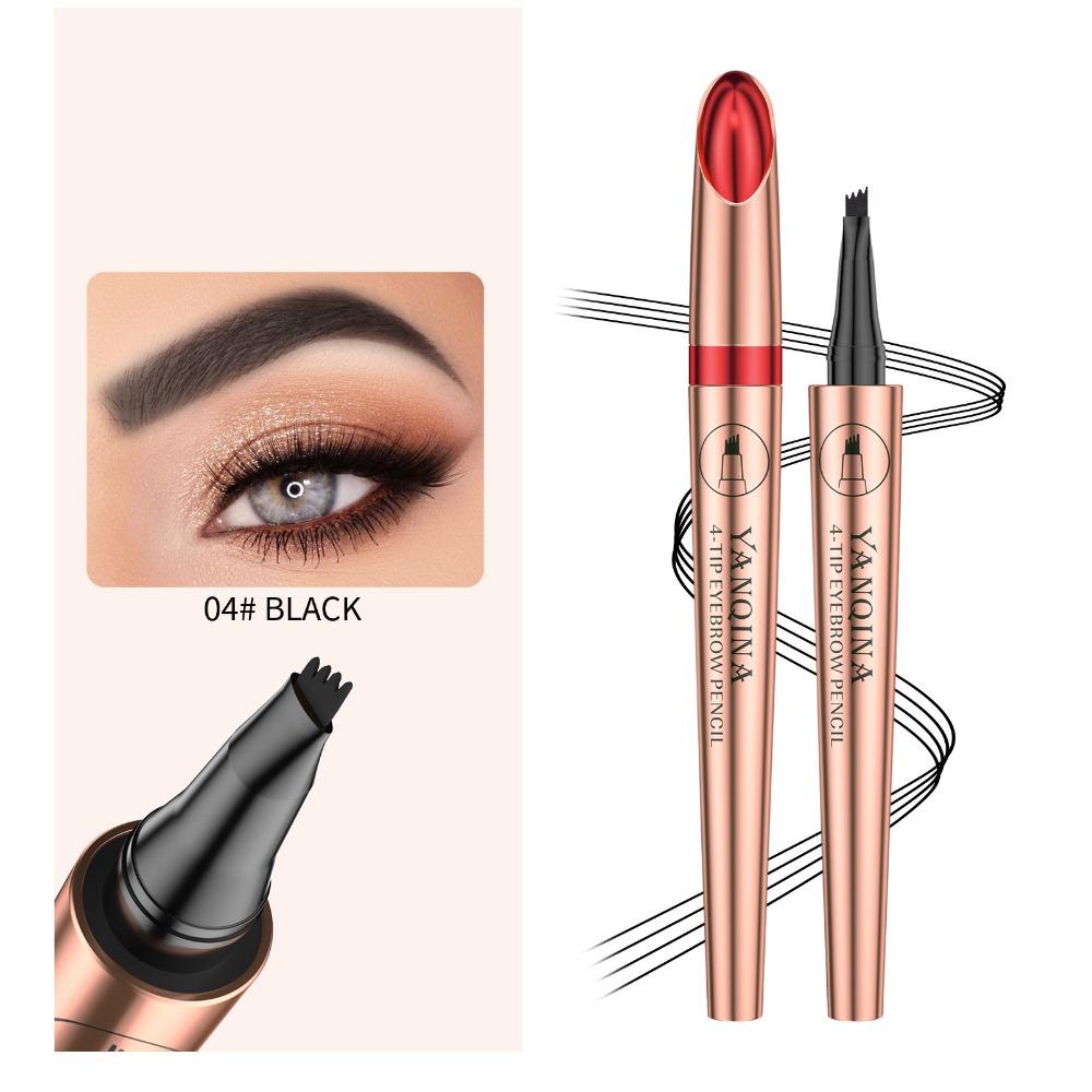 Tekutá tužka na obočí YANQINA Line Eyebrow Pen Čtyřvidličková tužka na obočí
