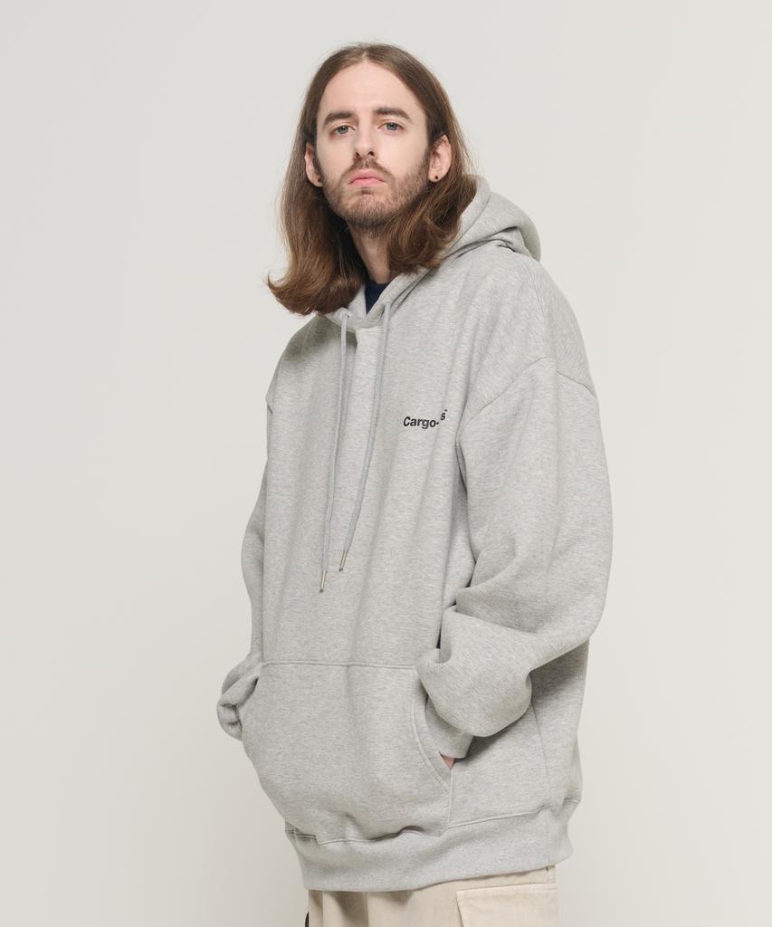 Lettering Point Oversized Hoodie (Gray)