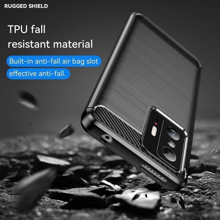 Skal och 2 härdat glas - E.F.CONNECTION - för Xiaomi 11T Pro - Kolfiber - Stöttåligt - Reptåligt