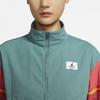 Jordan Solid Logo Woven Retro Sports Stand Collar Jacket Women Jacket Green DQ4626-361