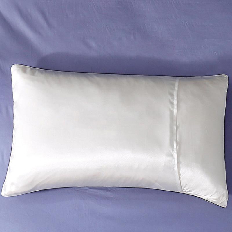 Silk Stain Pillowcase Natural Ice Silk Pillow Cover Solid Color Silky Pillow Case Soft Glossy Washable Cushion Cover Home Decor