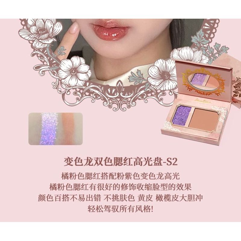 SheenEffect - Chameleon Highlighter & Cheek Blusher Palette - 4 Colors