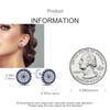 925 Silver Colorful Cute Animal Stud Earrings for Women Girlfriend Birthday Gift