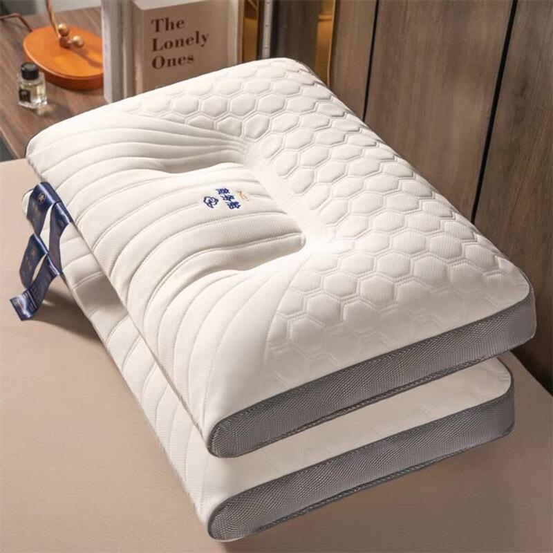 OLOMM Neck Support Feather Silk Pillows, Pair