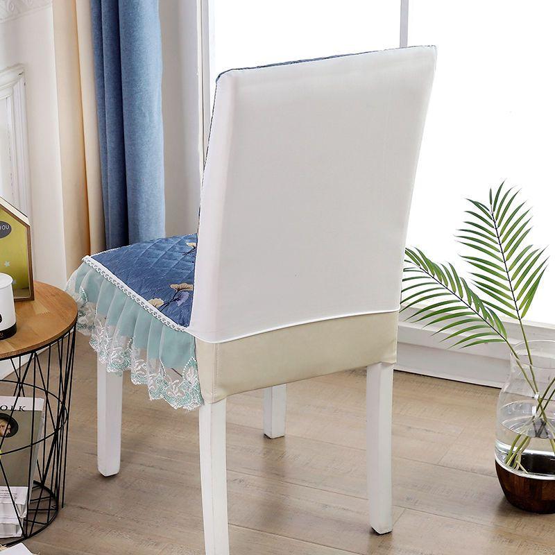 Household Dining Chair Integrated Seat Cover Universal Elastic Cover for Modern Rural Chairs Fabric Dust Cover Universal Chair Cushion