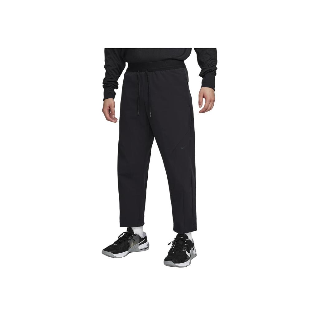Nike Solid Color Logo Embroidery Drawstring Loose Straight Casual Pants Men Bottoms Black FN3015-010