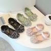 Little Girls' Princess Shoes - Spring/Autumn Collection, Children's Dance Shoes with Rhinestones, Performance Shoes for Toddlers with Bow, Baby Flats
