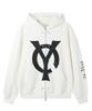 Openyard(Oy) Big Logo Stud Hoodie Zip Up - White