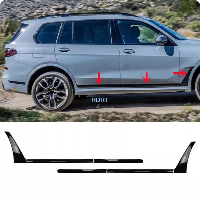 For BMW X7 G07  + Car Style Door Side Skirt Edge Body Anti Collision Trim Protector Decoration Accessories Exterior Sticker