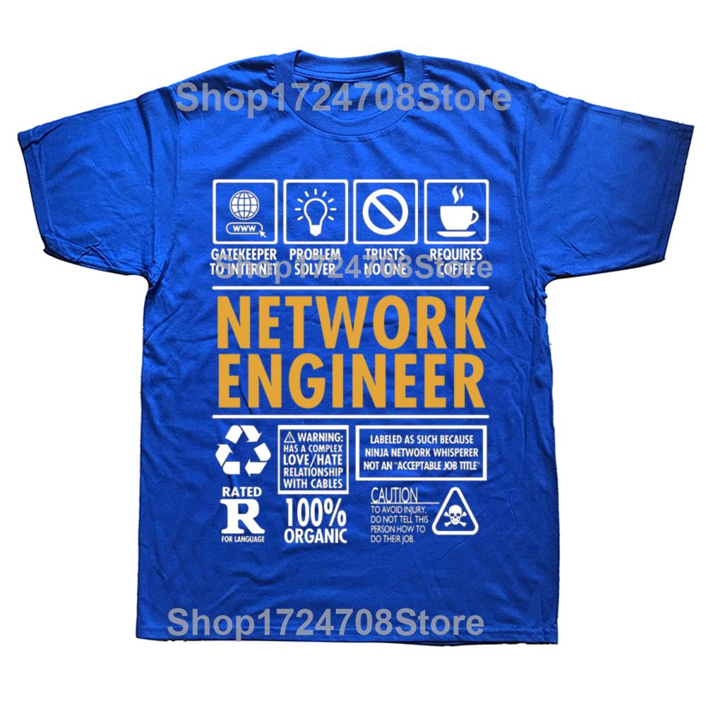 Lustige Netzwerk-Ingenieur Definition Grafik T-Shirts Herren Damen Mode Lässiges T-Shirt 100% Baumwolle Locker Übergröße T-Shirt