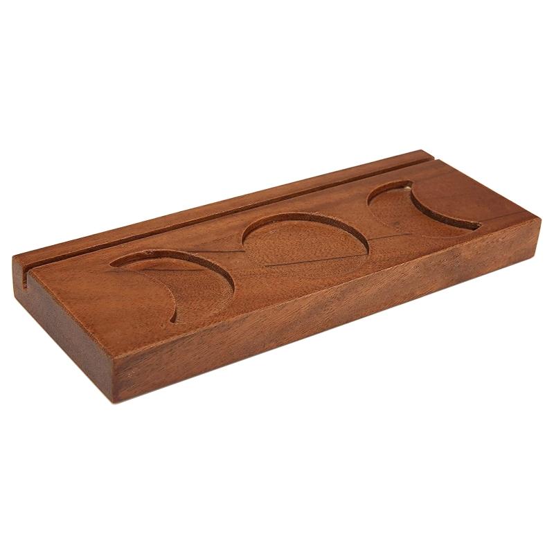 Wooden Tarot Card Holder Crystal Stone Moon Star Display Organizer
