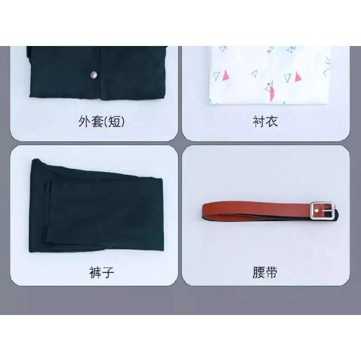 Giacca a vento Anime Cosplay Mitsuki Kiryu Set Uniforme Cappotto Camicia Pantaloni Cintura Uomo Donna Completo Costume di Carnevale