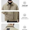 Herren Winter/Herbst Leichte Jacke im Hemdstil mit Daunenfüllung (weiße Entendaune), Neuer lockerer Schnitt, Große Größen Arbeitskleidung.