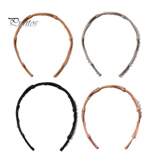 

4 шт. обручи для волос, выдвижные карманные повязки на голову, нескользящие телескопические обручи для волос, легко носить, складные повязки на голову, аксессуары для волос 4pcs