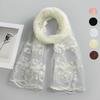 Korean Version Sunscreen Shawl Retro Female Headscarf Literary Women's Lace Scarf