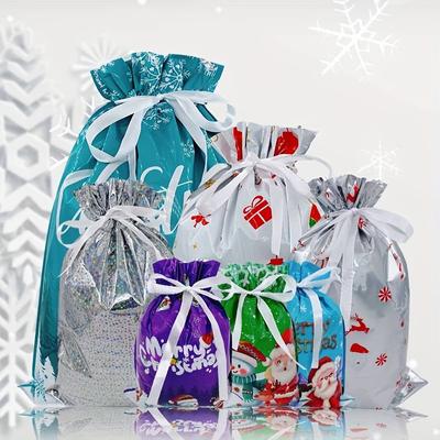 21pcs Multi-Style Christmas Gift Packaging Bags - Plastic, Cheapest, Navidad, Christmas Decorations, Combination, Sale