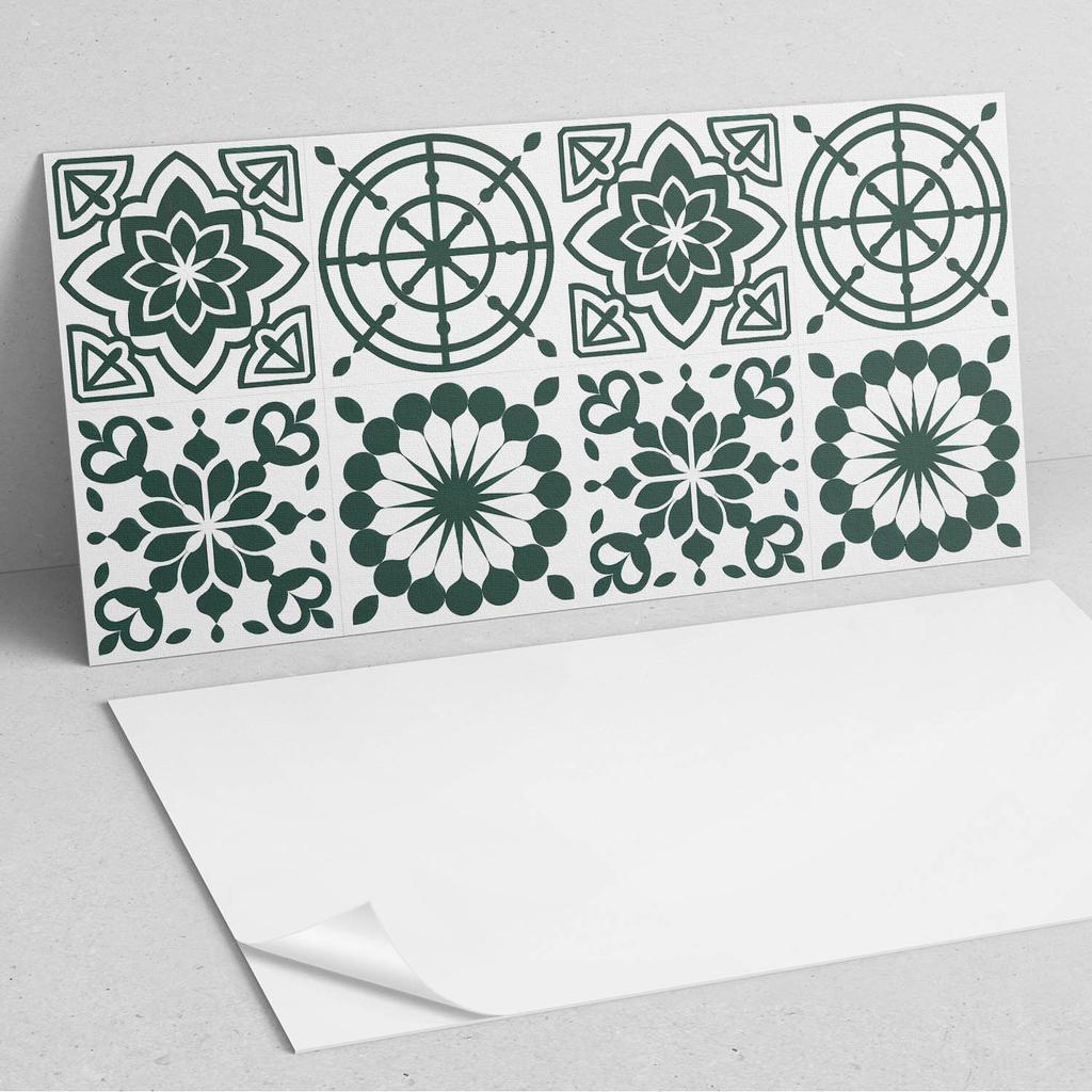 Self-adhesive Vinyl Printed Panel 100x50 cm Floral and Geometric Patterns