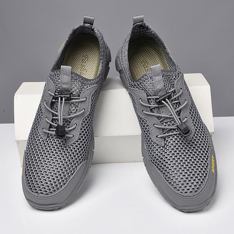 Męskie siatkowe oddychające antypoślizgowe miękkie gumki na co dzień buty sportowe