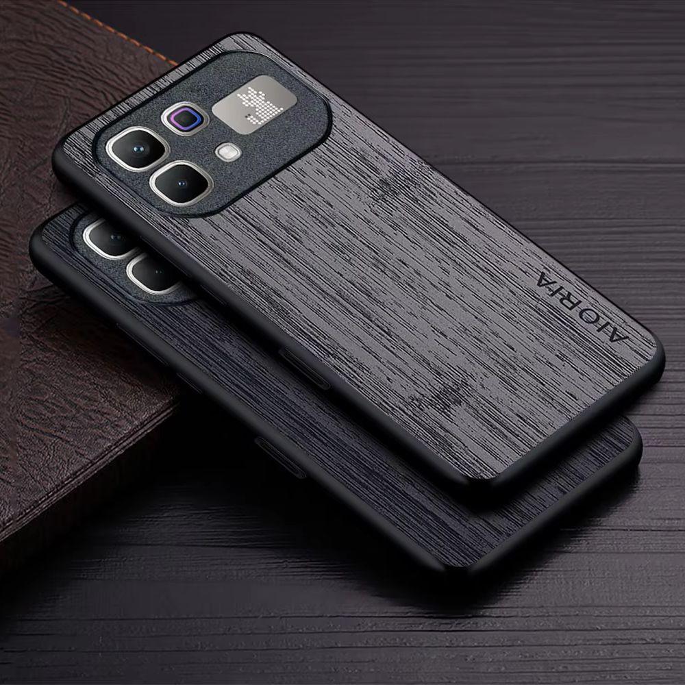 Case for Infinix Note 60 Pro Note 50 50x Pro 4G Straight Wood Grain PU Leather Phone Cover Funda for Infinix Note 60 Pro Case