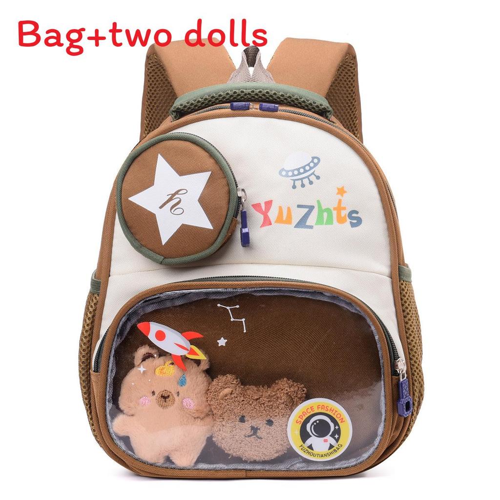 Kids School Backpack With Cartoon Design For Toddler Preschoolers Kids Backpack With Curved Shoulder Straps