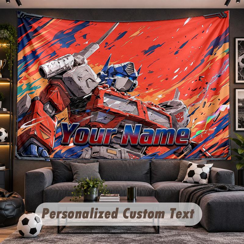 Wall Hanging Tapestry Custom NameTransformers Pattern Personalized Printed Fabric Wall Decor