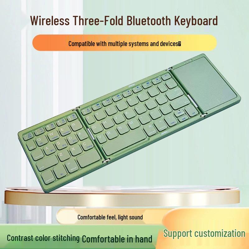 Compact Rechargeable Bluetooth Keyboard with Touchpad - Universal for Tablets