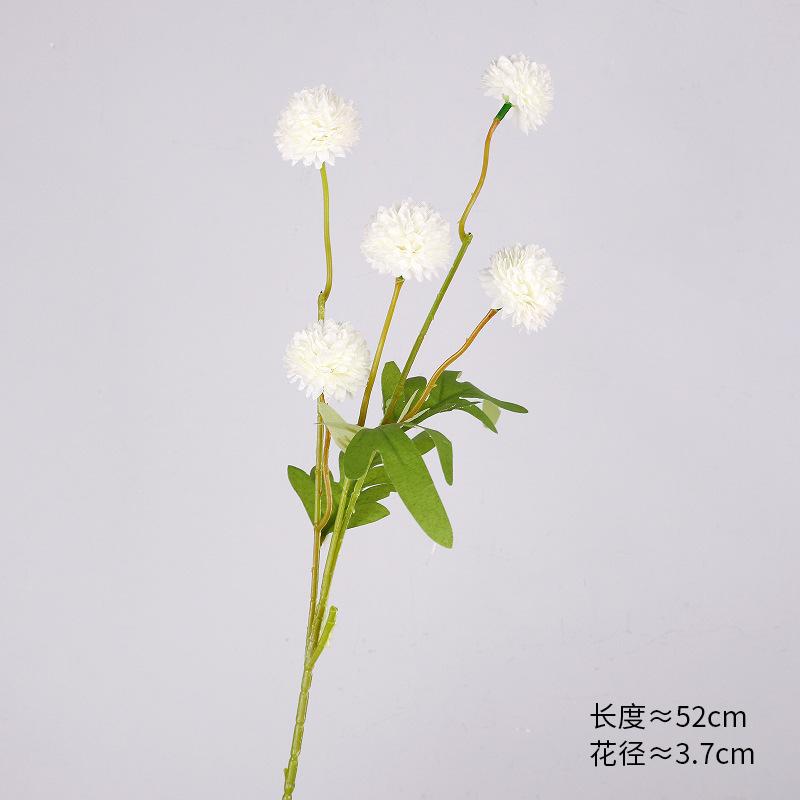 Single ball chrysanthemum home desktop photography fake flower decorative bouquet